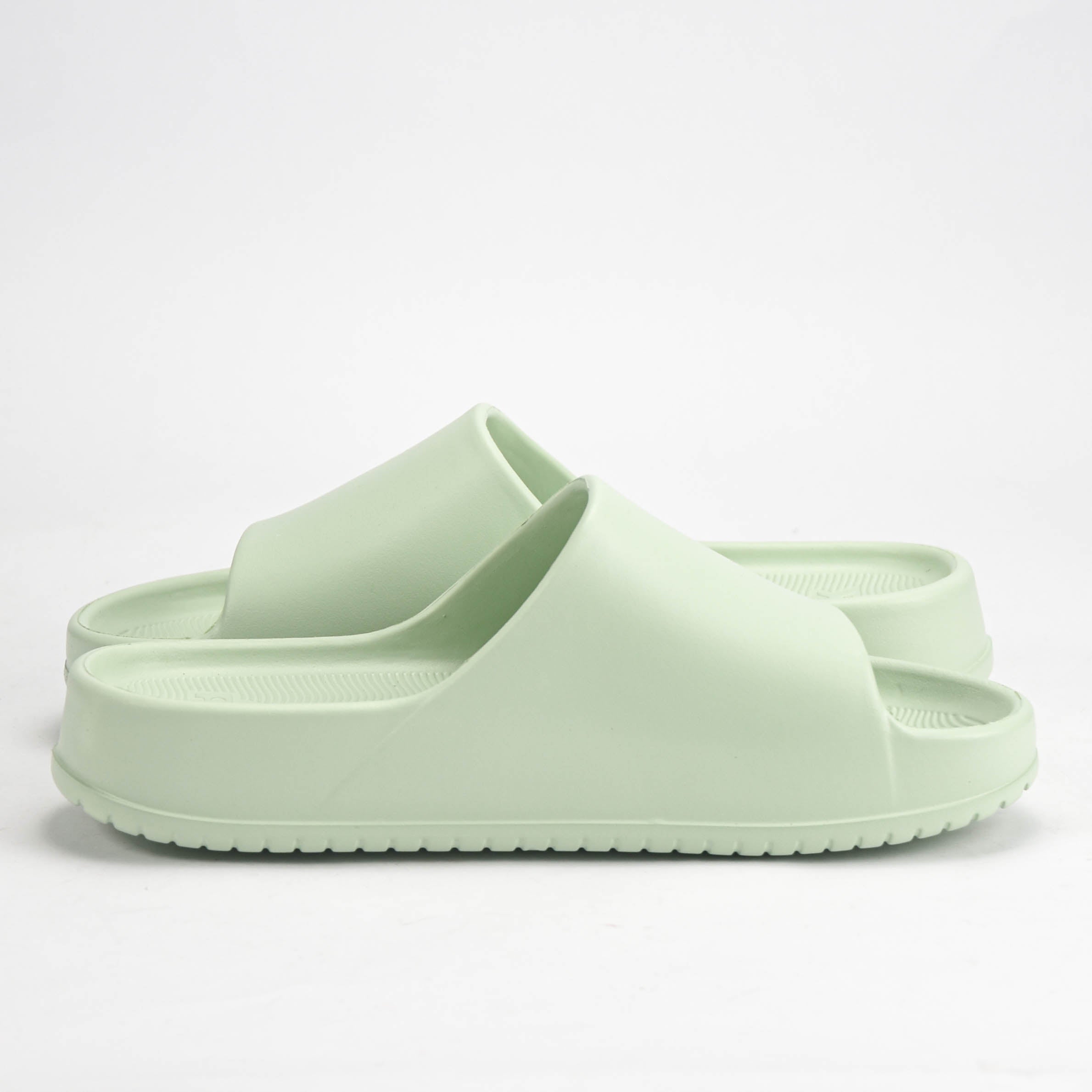 Peak Claquettes Slippers Confortables Vert Amande Femme