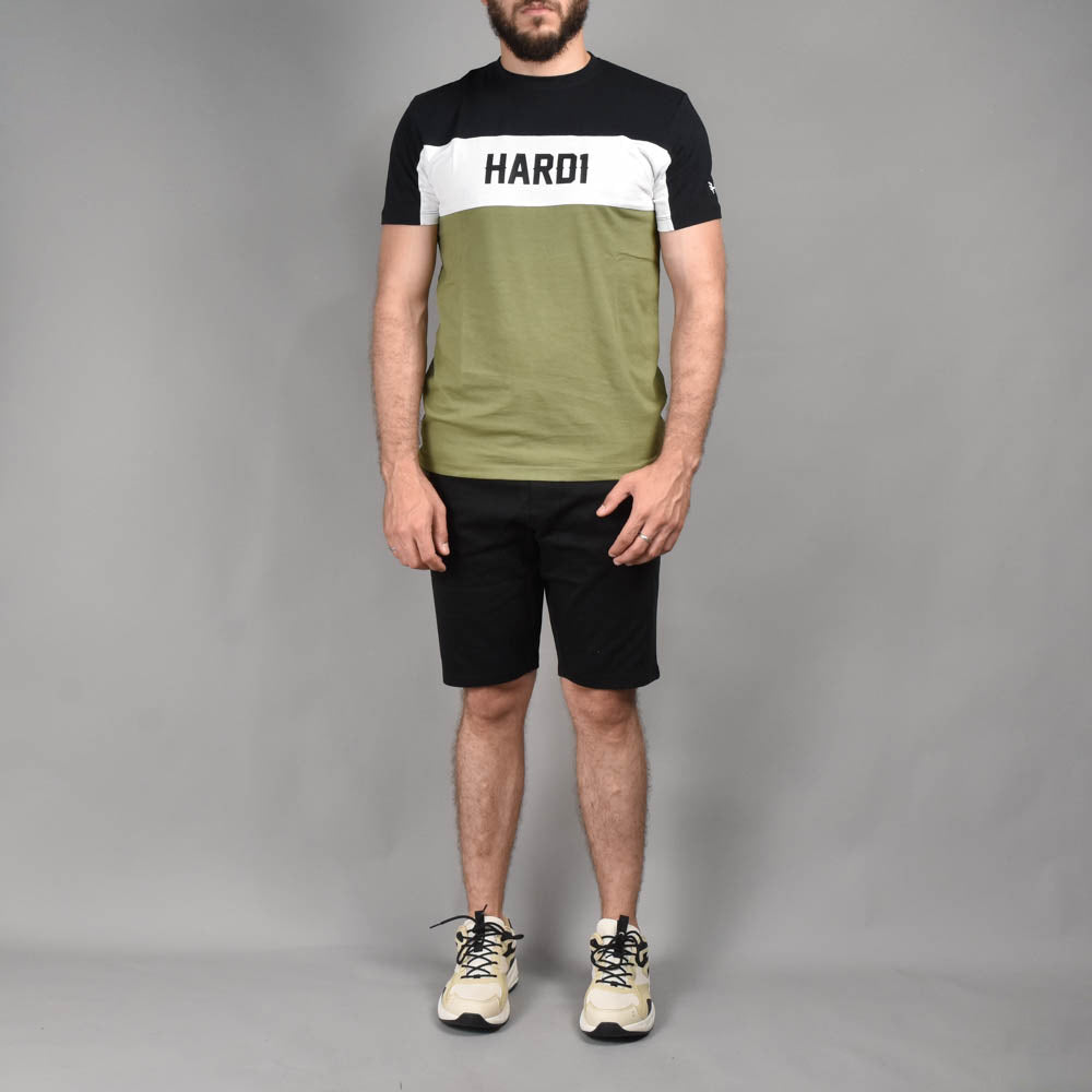 HARD1 T-shirt Tricolore Design Moderne Homme