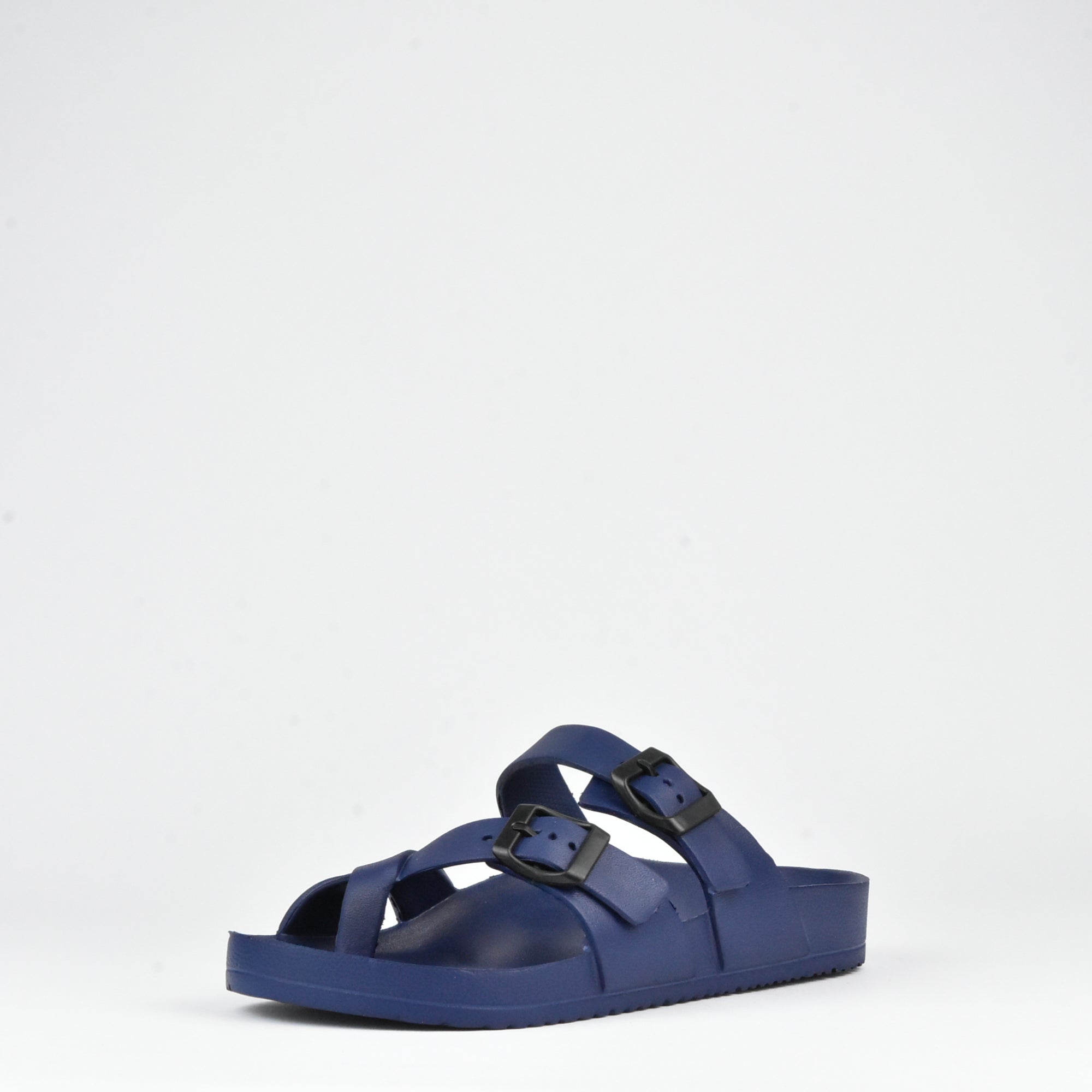 Kito Claquettes Boucles Confortables Bleu Marine Homme