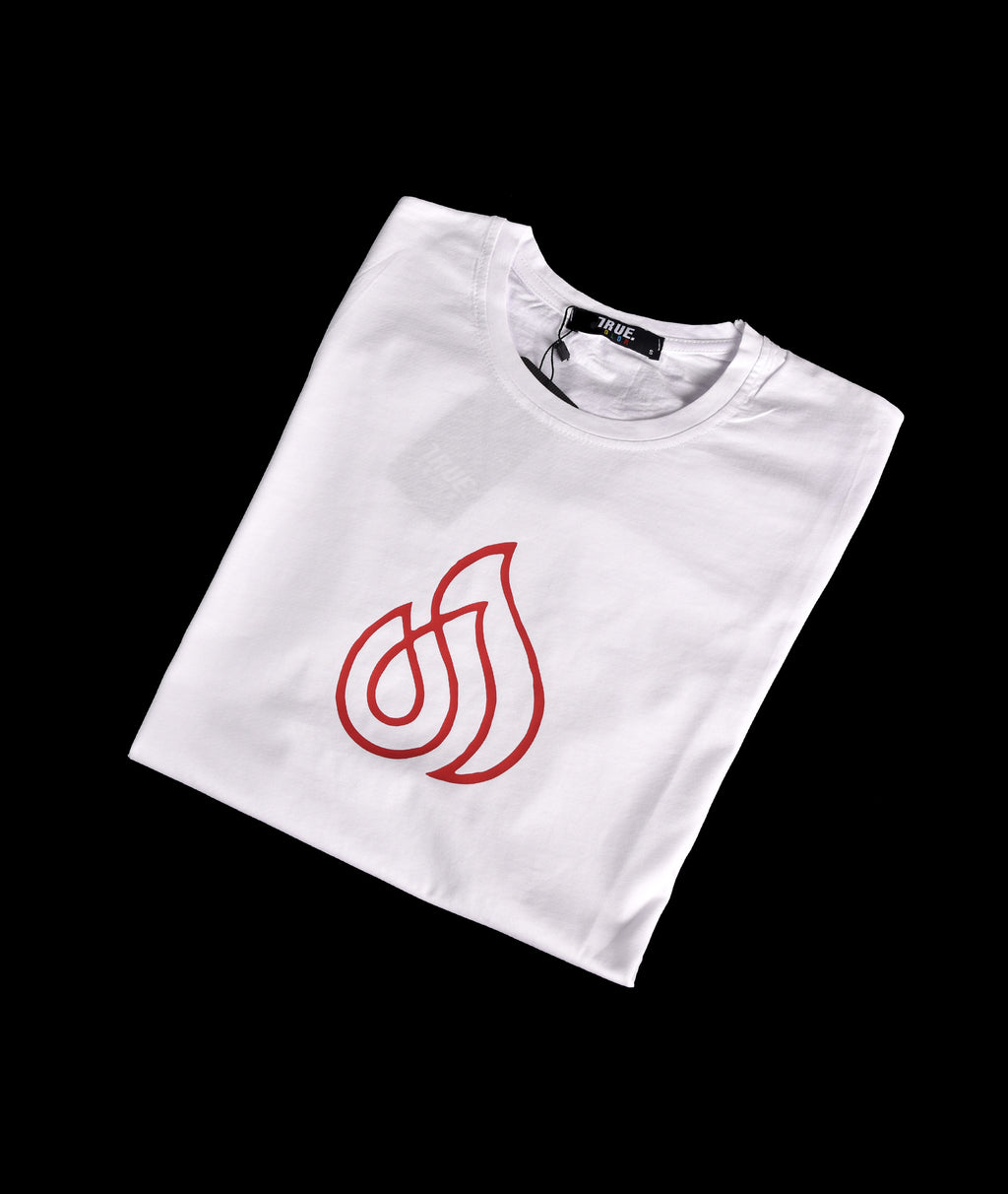 T-shirt BLANC  LOGO ROUGE 2