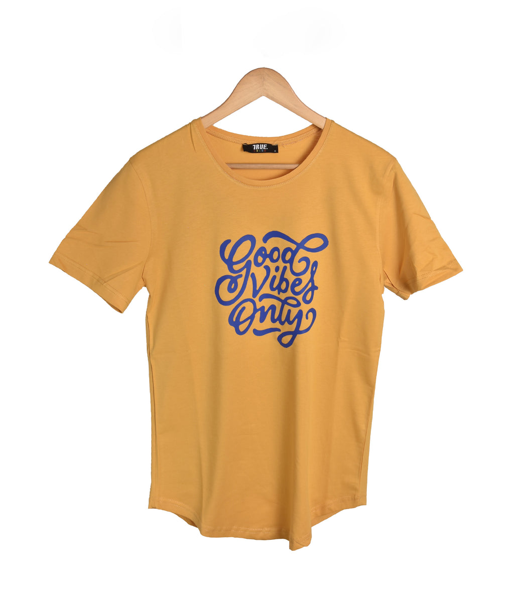T-shirt MOUTARDE 2 *GOOD VIBES ONLY *