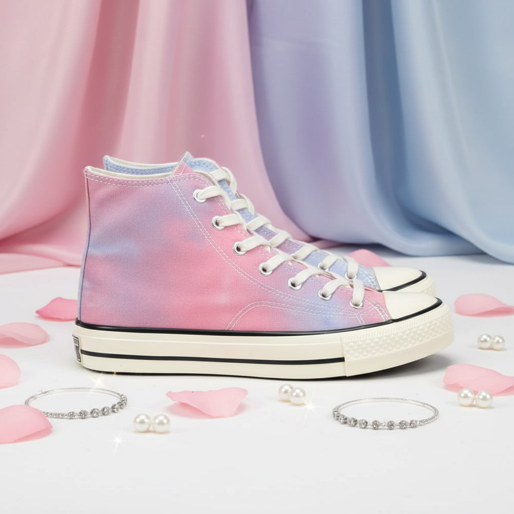 André Baskets Montantes Tie-Dye Pastel Femme