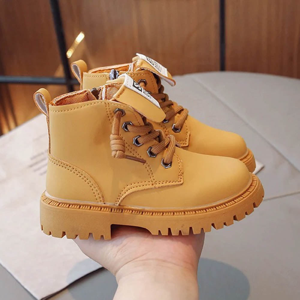 Botte imperméables à lacets Marron Enfants ﻿ 3