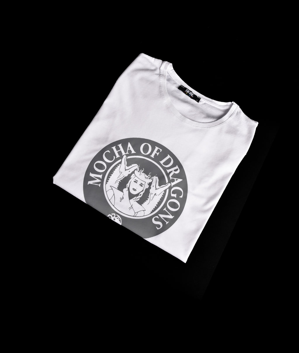 Kimland T-shirt Blanc Imprimé Mocha of Dragons Homme