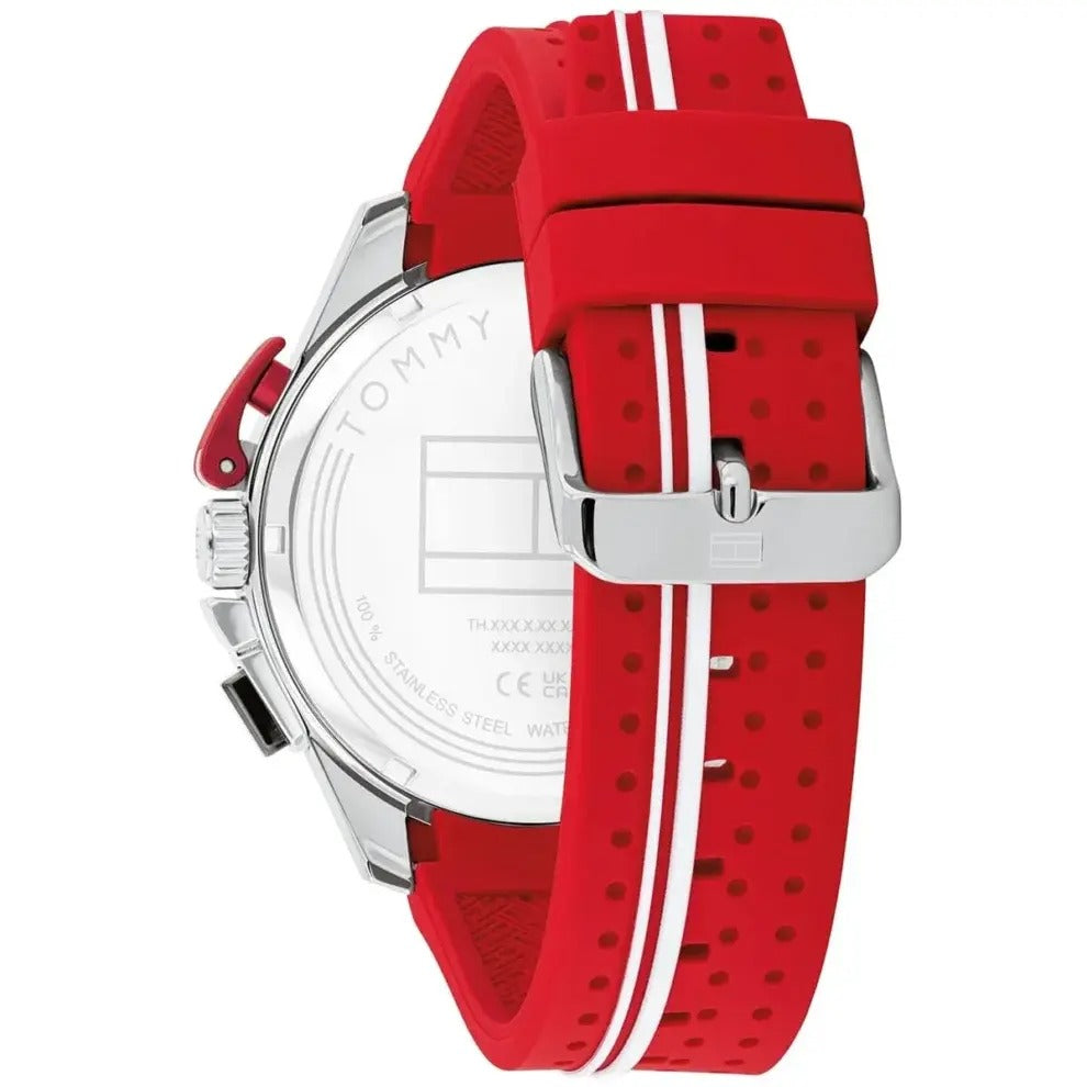 Tommy Hilfiger Montre Chronographe Sportive Rouge Homme