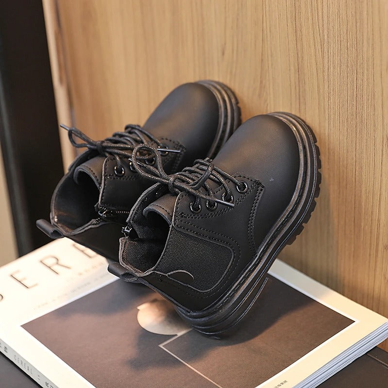 Bottes coordonnantes à lacets Noir Enfants﻿ 3