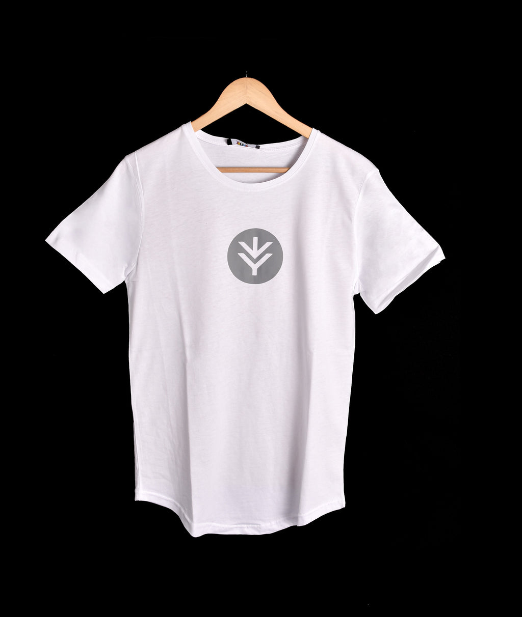 Kimland T-shirt Blanc Logo Gris Homme