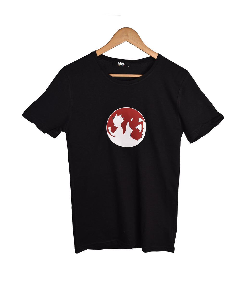 T-shirt NOIR LOGO BLANC ET ROUGE  * HUNTER X HUNTER *