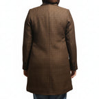 PAK Veste Longue Double Boutonnage Femme Marron