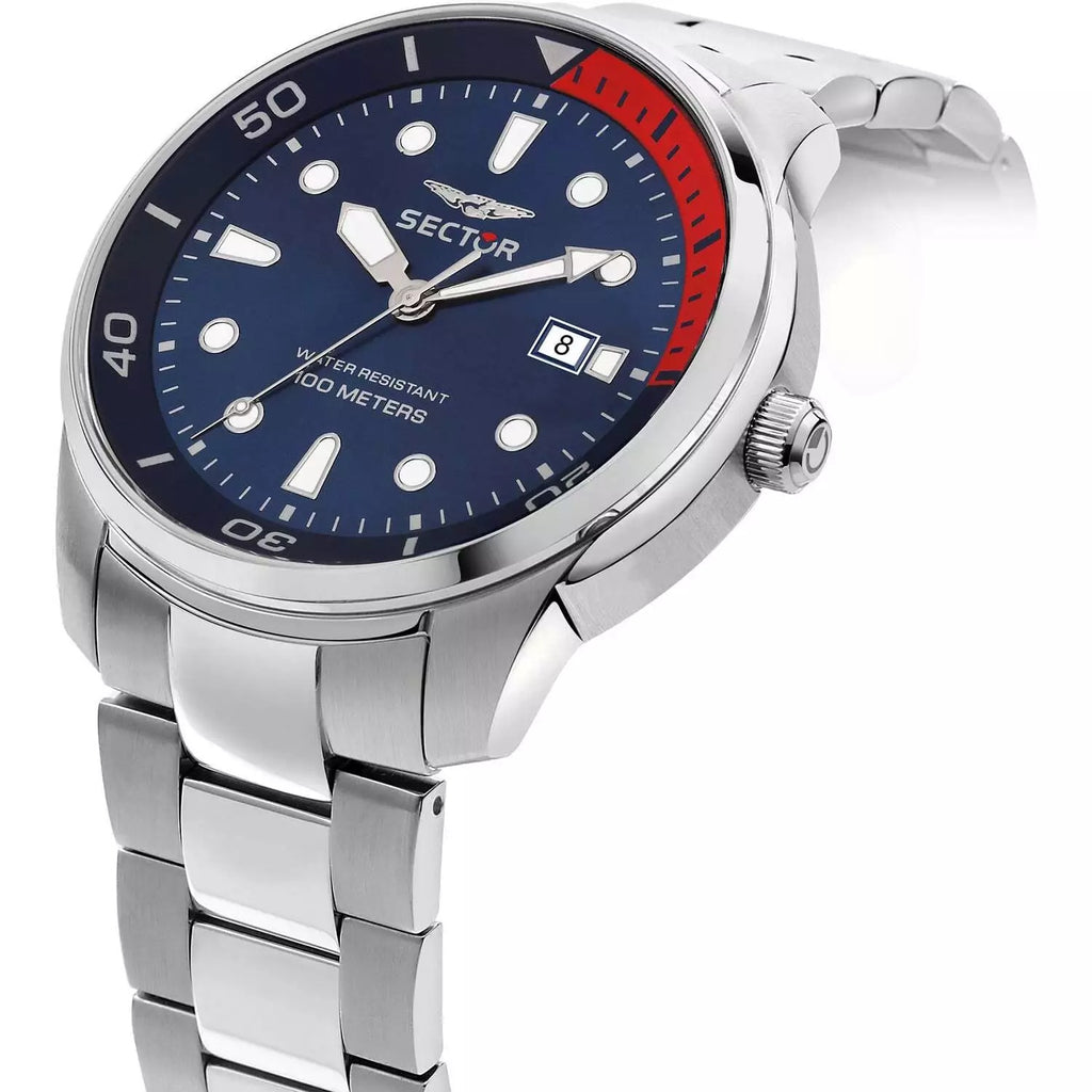 Montre Sector Acier Inoxydable Cadran Bleu Élégante Homme