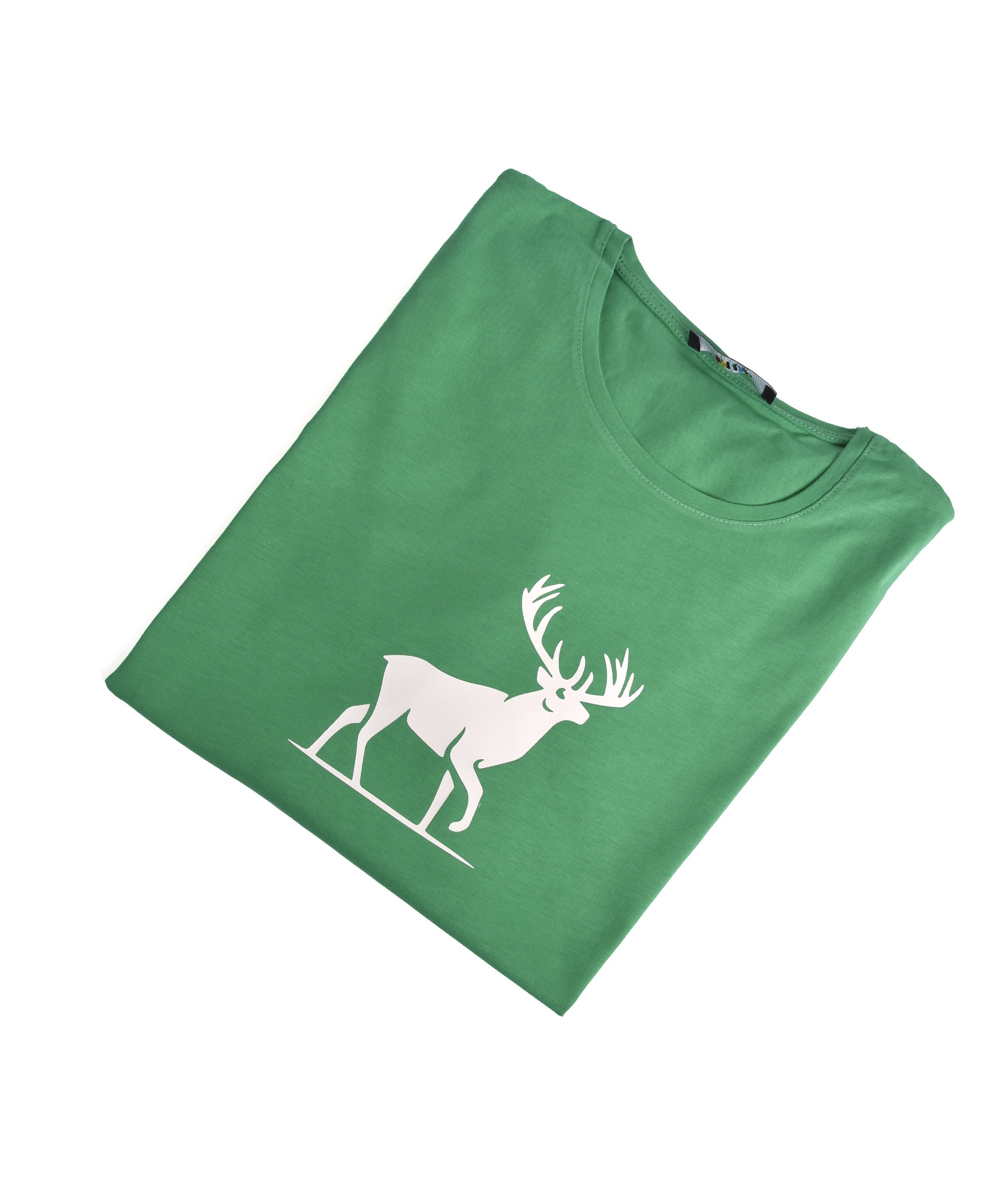 Kimland T-shirt Vert Motif Cerf Homme