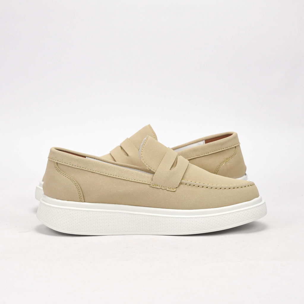 Hermès Mocassins Casual Beige Élégants Homme