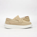 Hermès Mocassins Casual Beige Élégants Homme