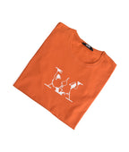 T-shirt ORANGE AVEC LOGO BLANC MANGA JAPONAIS