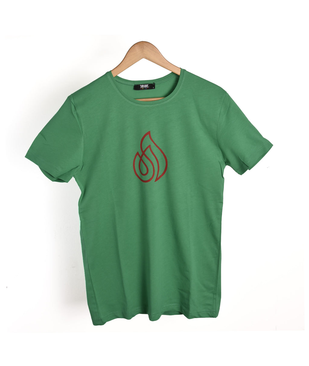 T-shirt VERT LOGO ROUGE