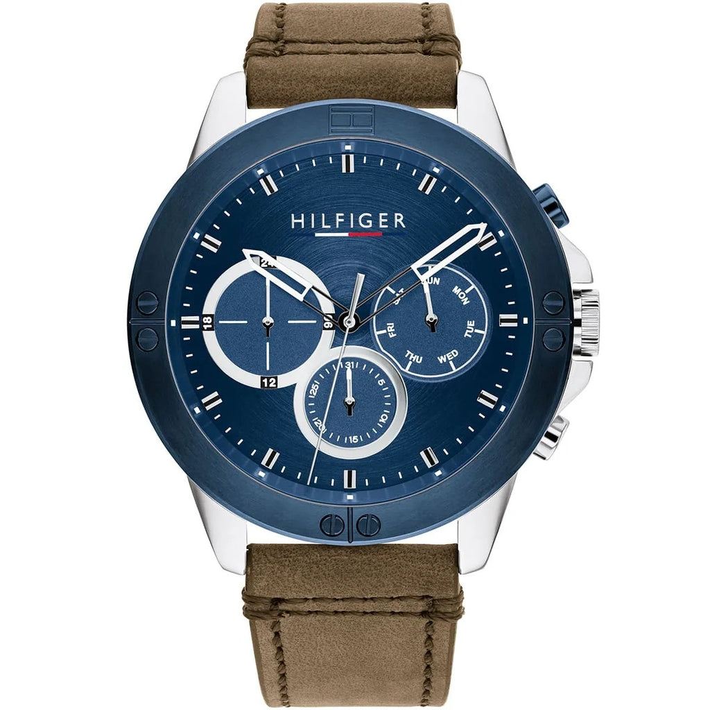 Tommy Hilfiger Montre Chronographe Bracelet Cuir Homme