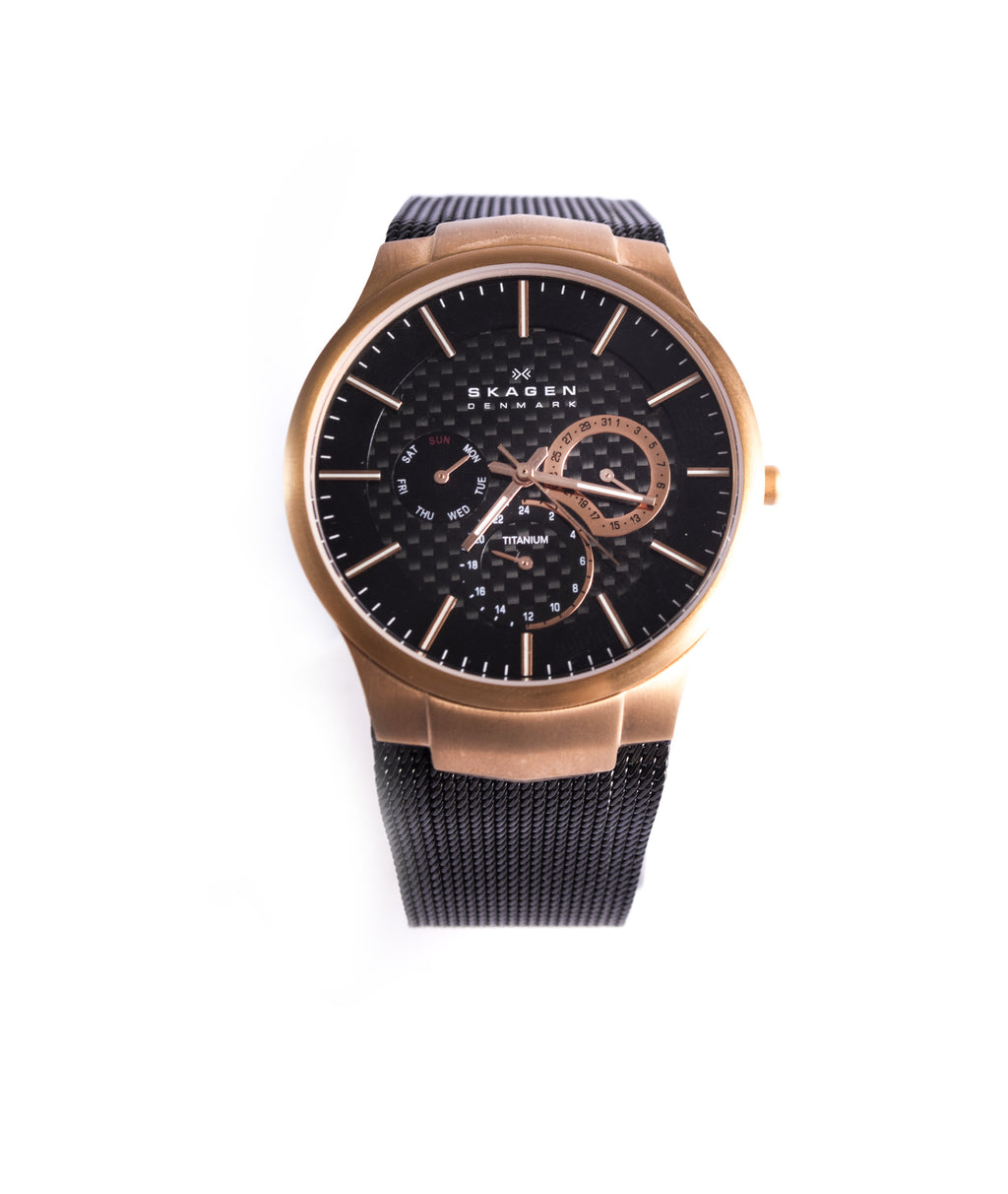 Skagen Montre Multifonction Bracelet Mesh Titane Homme