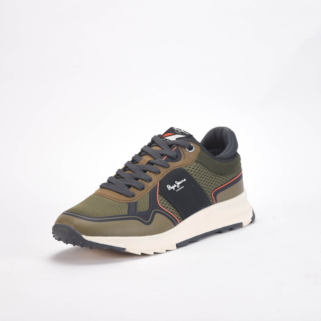 Pepe Jeans Sneakers Kenton Kaki et Noir Homme