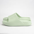 Peak Claquettes Slippers Confortables Vert Amande Femme