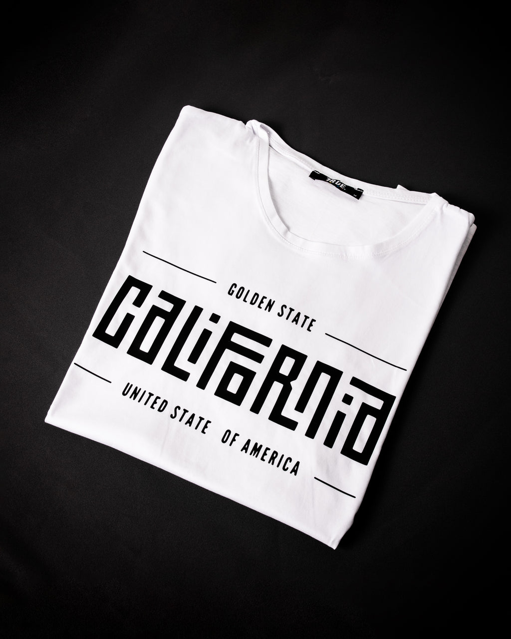True T-shirt Blanc Imprimé California Homme