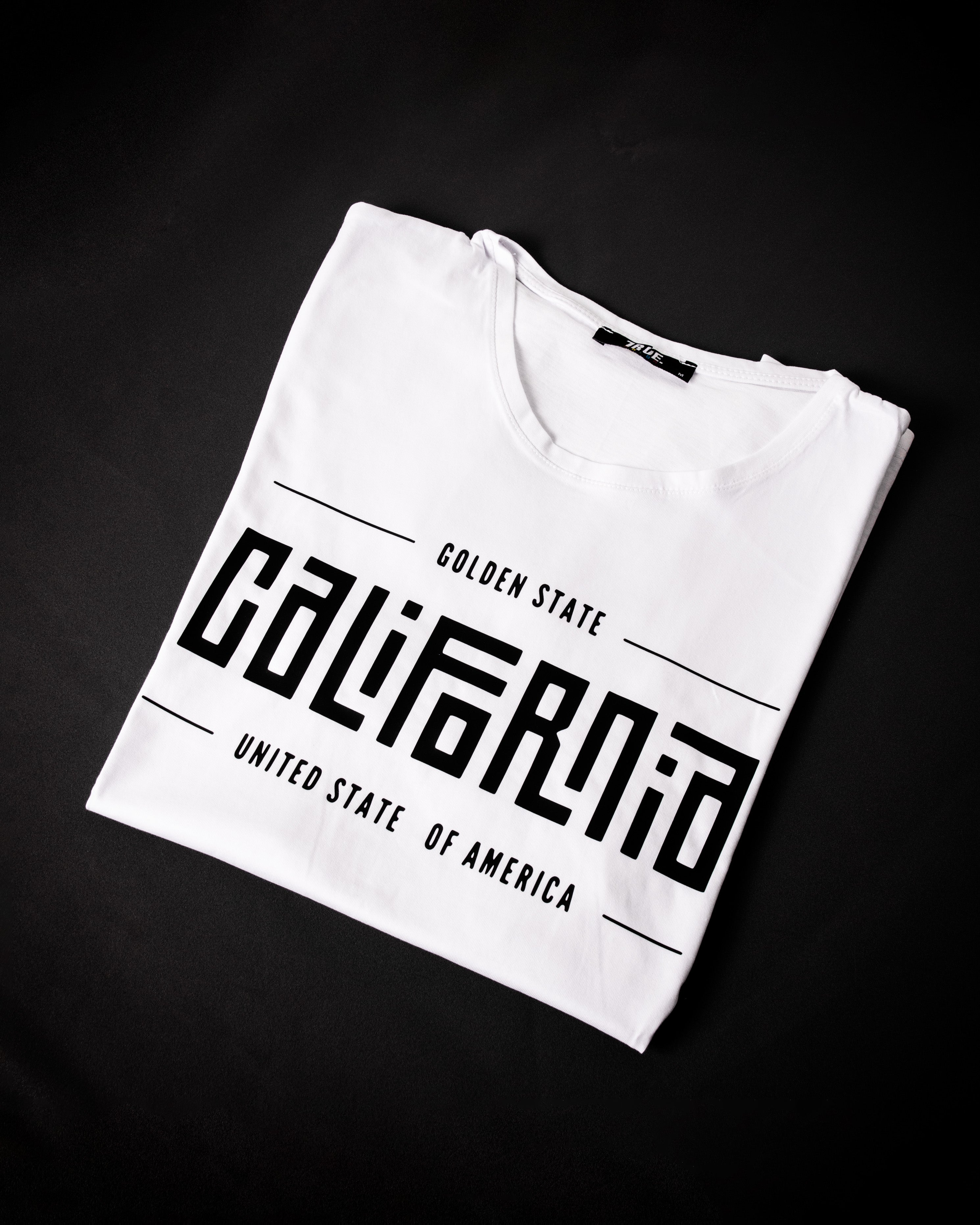 True T-shirt Blanc Imprimé California Homme