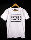 Kimland T-shirt Future Lawyer Blanc Décontracté Unisexe