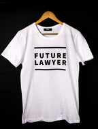 Kimland T-shirt Future Lawyer Blanc Décontracté Unisexe