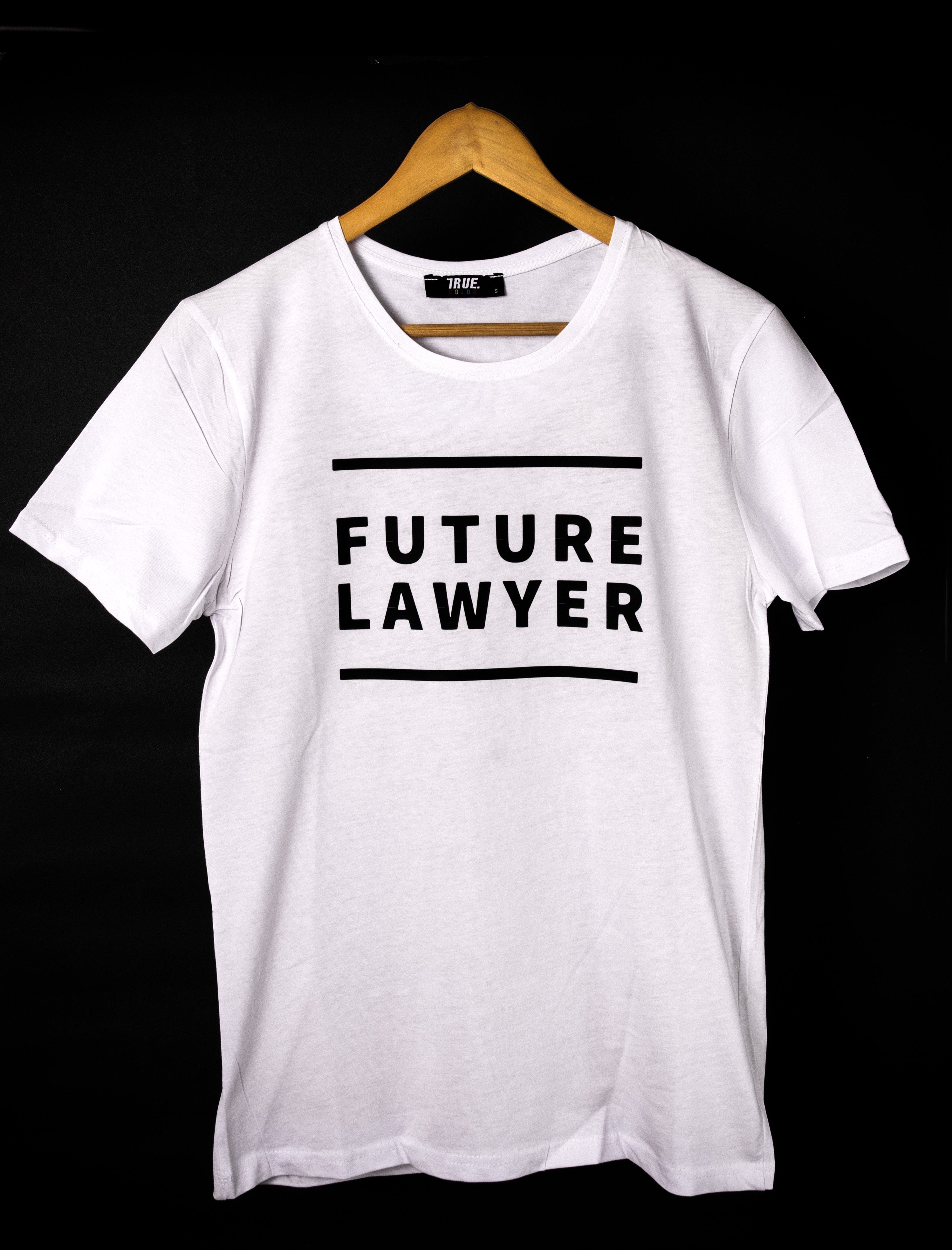 Kimland T-shirt Future Lawyer Blanc Décontracté Unisexe