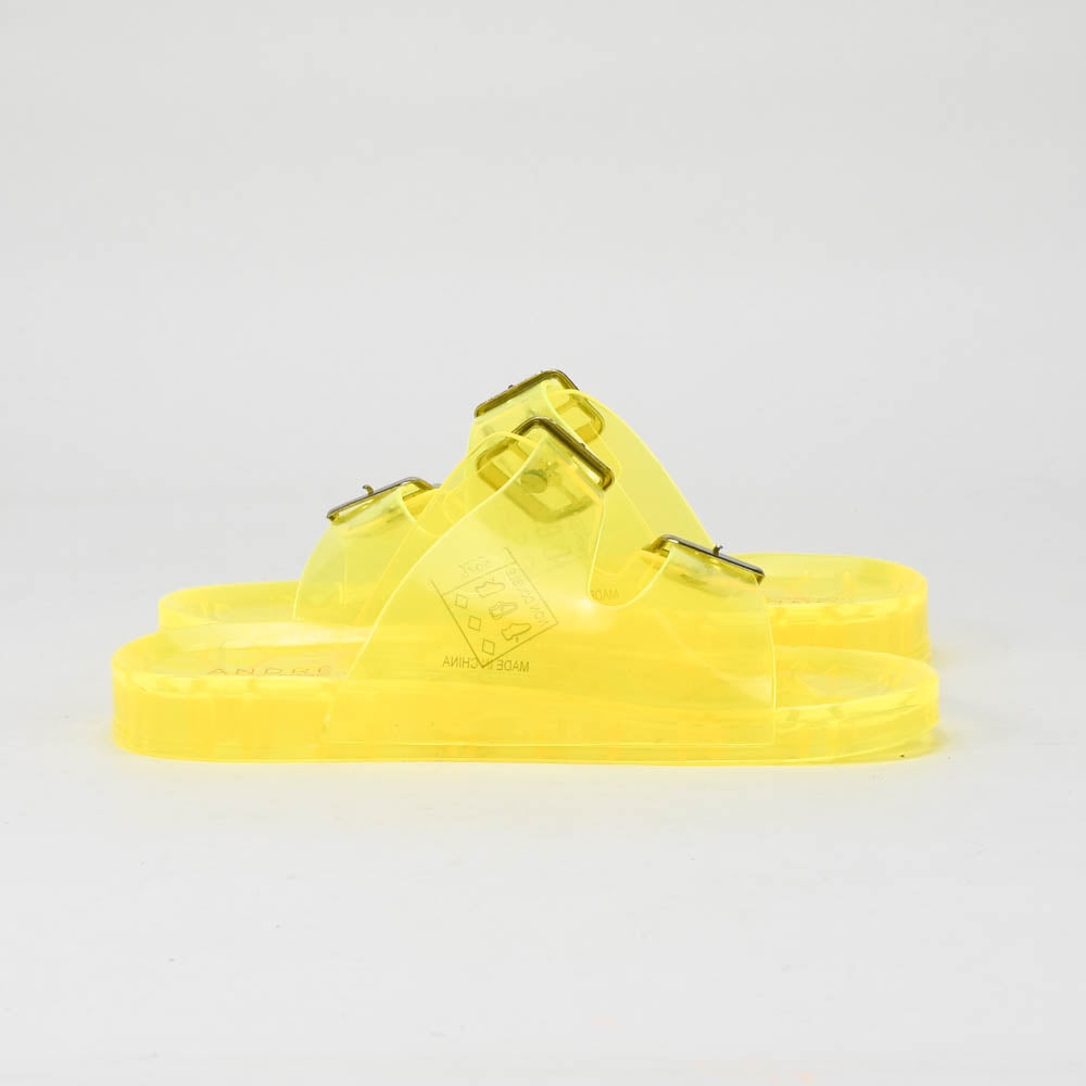 André Sandales Translucides Jaunes Femme