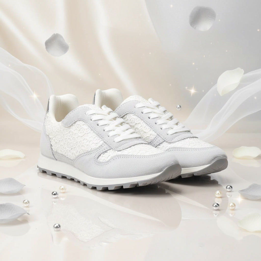 Kimland Baskets Basses Détails Dentelle Femme