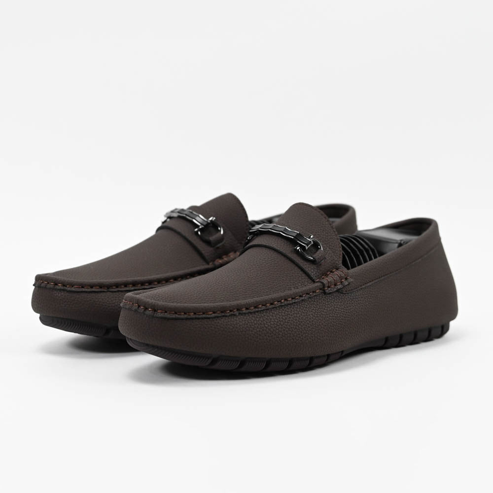 Massimo Mocassins Élégants en Cuir Marron Homme