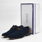 André Chaussures de Ville Élégantes en Toile et Cuir Homme