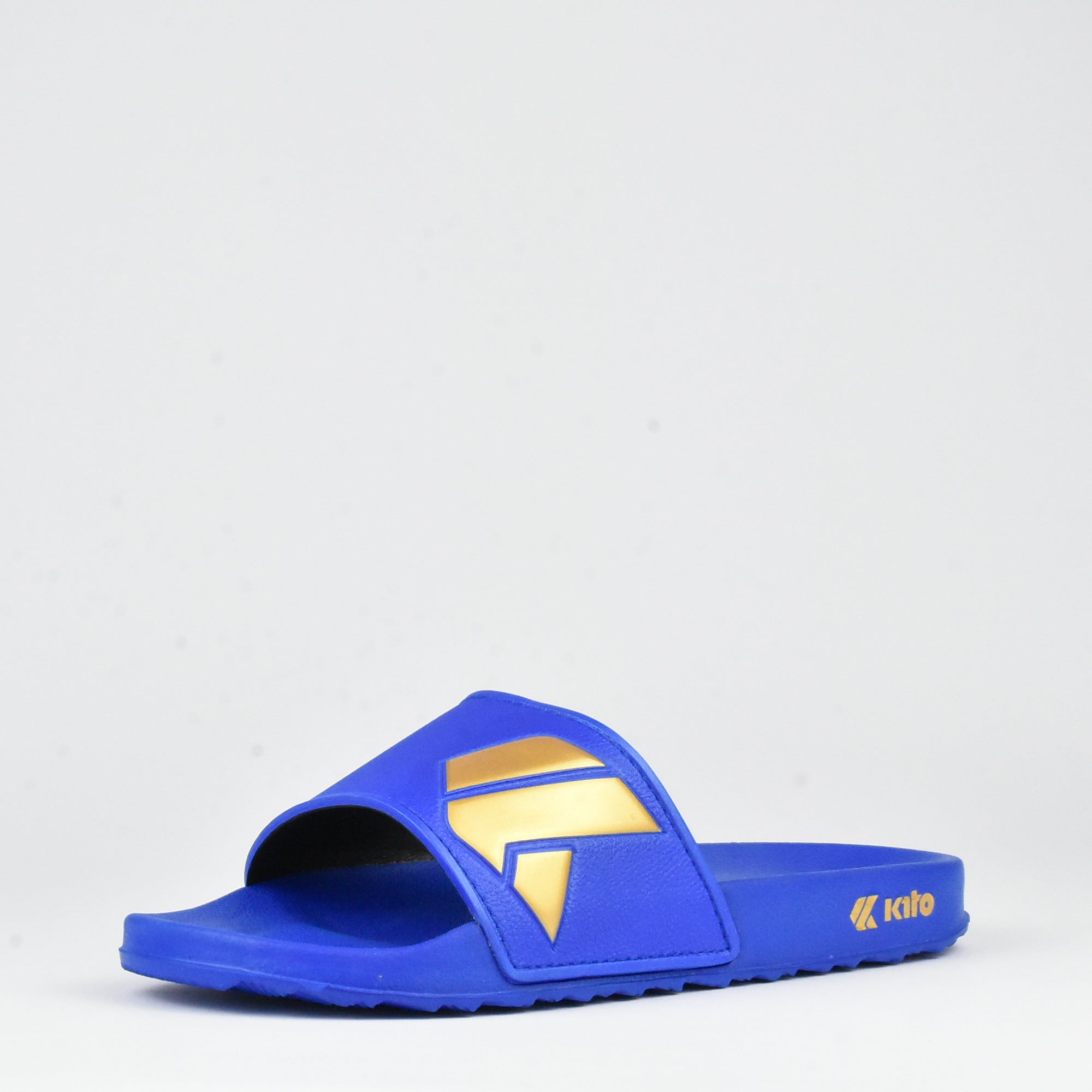 Kito Claquettes Confortables Bleu et Or Homme