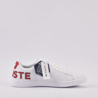 Lacoste Sneakers en Cuir Blanc Style Tennis Homme