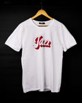 True T-shirt Blanc Imprimé Jazz Homme