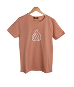 Kimland T-shirt Logo Blanc Couleur Saumon Homme