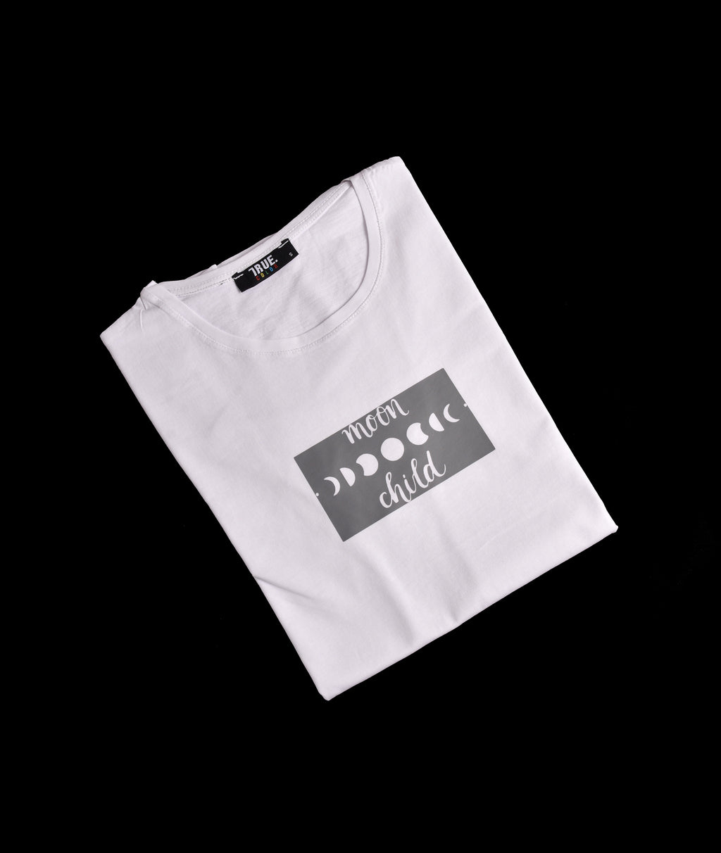 True Color T-shirt Imprimé Moon Child Blanc Homme
