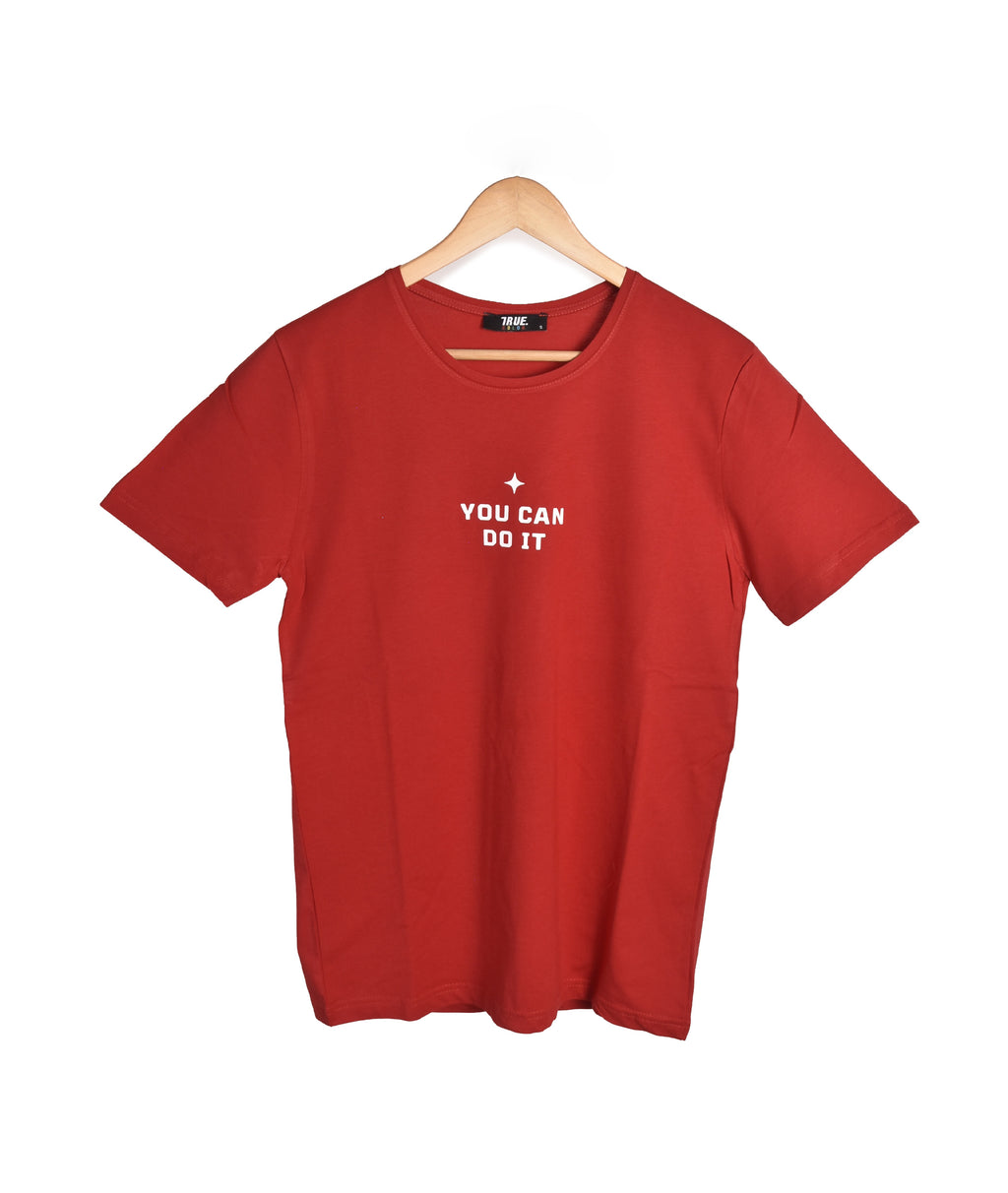 T-shirt ROUGE *YOU CAN DO IT*
