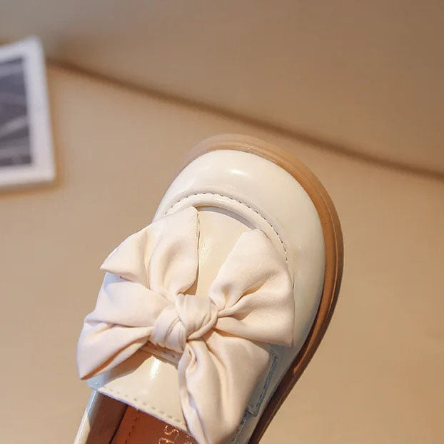 Kimland Mocassins Beige à Nœud Élégants pour Fille