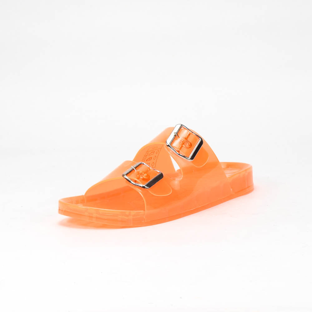 Kimland Sandales Translucides Orange Été Femme