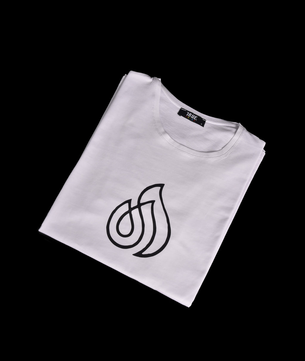 T-shirt BLANC LOGO NOIR