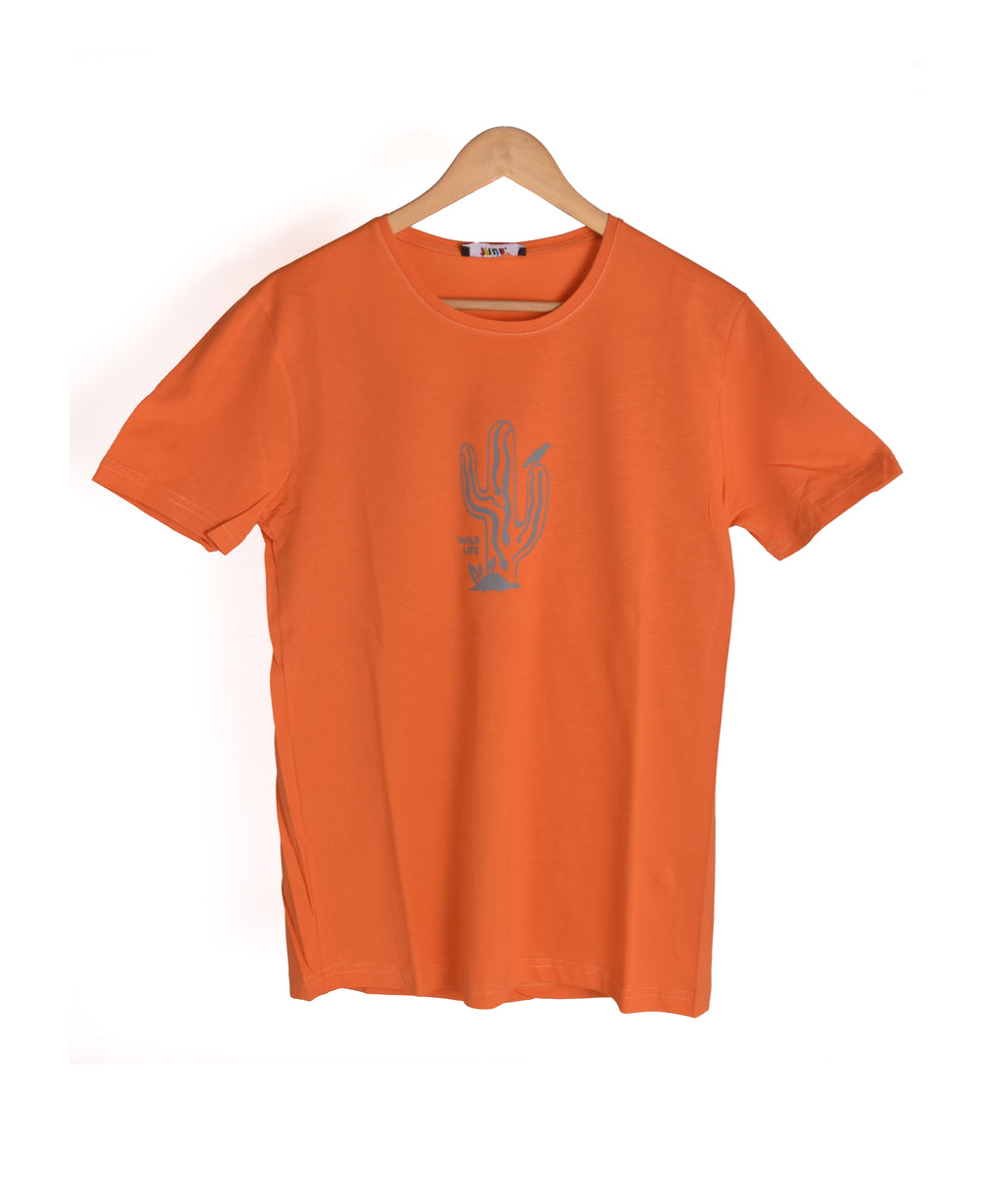 Kimland T-shirt Orange Motif Cactus Homme