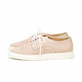 André Derbies en Cuir Perforé Rose Poudré Femme