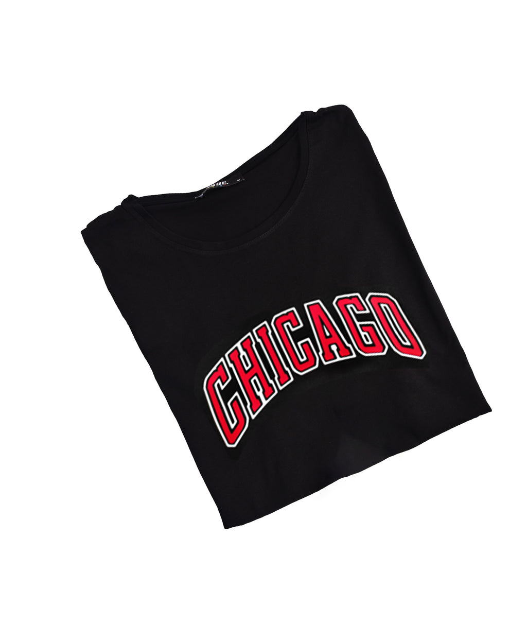 T-shirt 2 NOIR ET ROUGE  CHICAGO