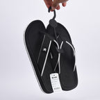 Kito Tongs Confortables Noir et Blanc Homme