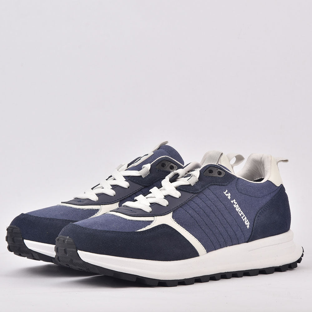 LA MARTINA SCARPA UOMO CAMOSCIO TEX FABRIC BLU﻿ 1