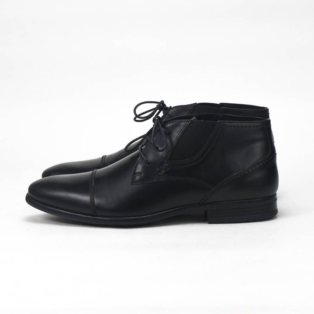 André Bottines Homme Élégantes en Cuir Noir