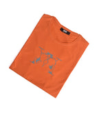 T-shirt ORANGE AVEC LOGO GRIS MANGA JAPONAIS