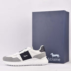 HARMONT AND BLAINE SCARPA UOMO CAMOSCIO - TEX FABRIC GRIGIO - BIANCO﻿ 2