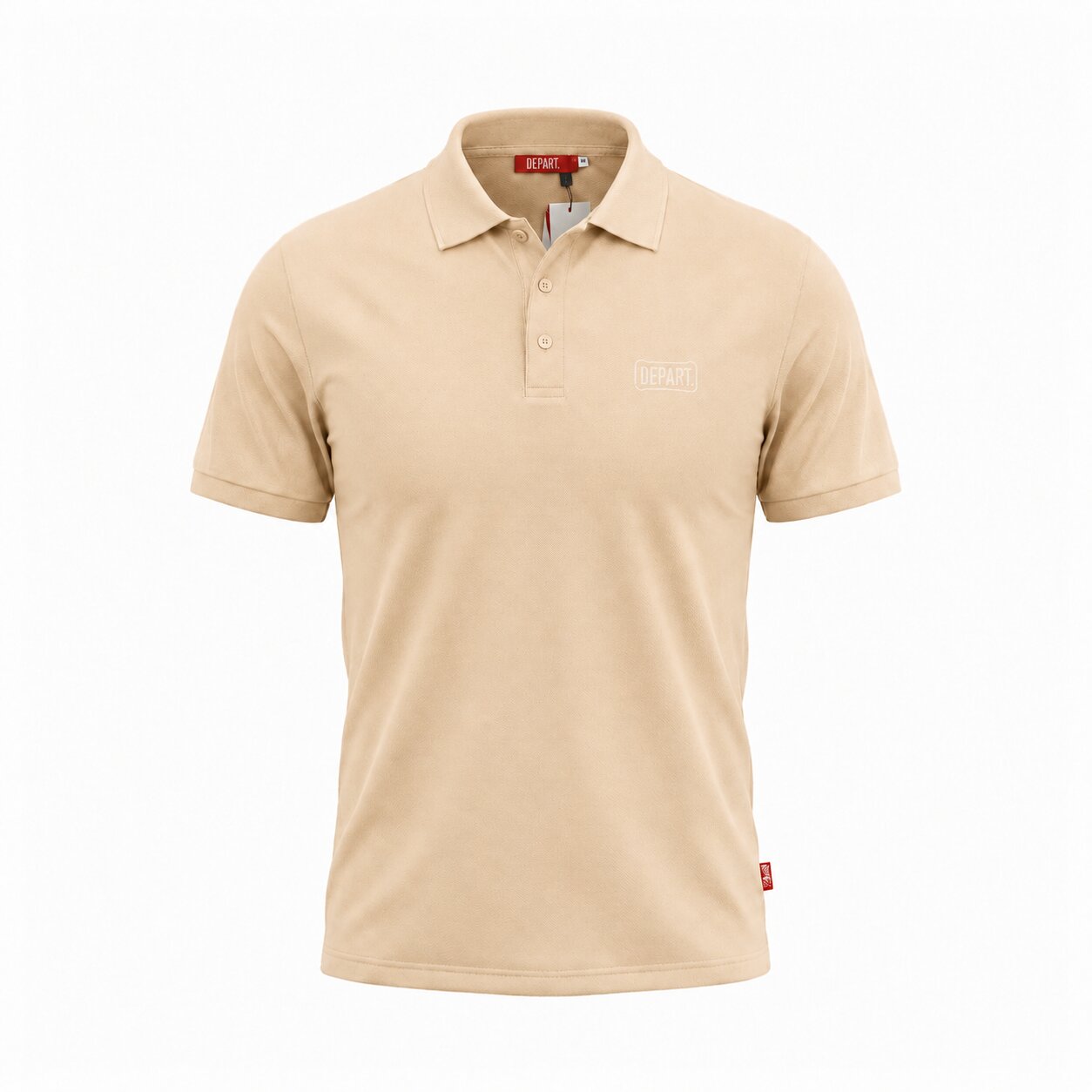 Départ Polo Homme Beige Élégant et Confortable